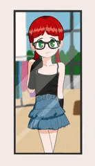 洋服屋で悩むさや