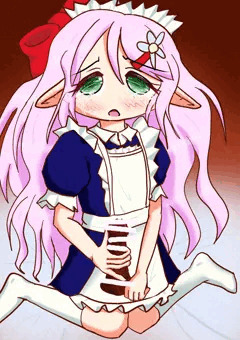 メイドの日なのでメイド服着たうちの子リリーティアちゃんにおててヒールをしてもらった