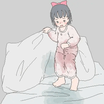 掛け布団まで派手に