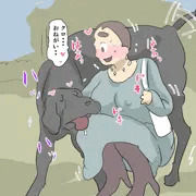 クロと原っぱで