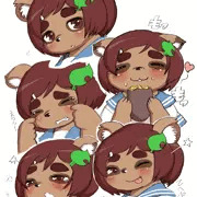 【ケモモ学園】たぬ子表情