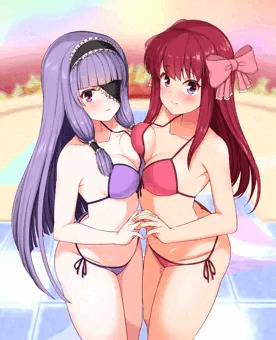 【非エロ】ビキニ亜麻音＆魔璃【skeb】