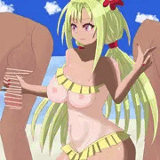 バカンスで乳搾り手コキ