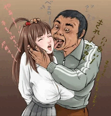エロおやじ、たまらずミサの顔を舐め回す！