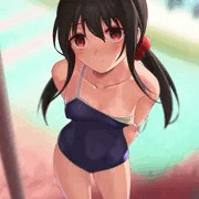 プール上がりのびしょ濡れスク水ロリっ子