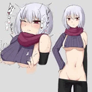 服の上から