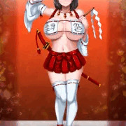 巨乳巫女娘