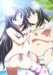 浜辺でイチャコラ