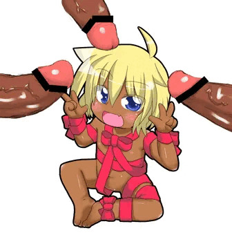 裸リボンの褐色ロリさん