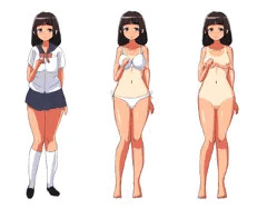 同人用　キャラ2立ち絵ラフ