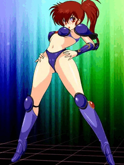幻夢戦記レダ　朝霧陽子　股間突き出し仁王立ちポーズ