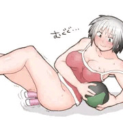 お題：メディシンボール二穴バイブトレーニング