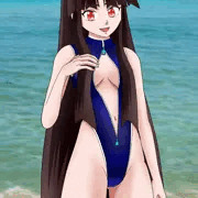 [東方] フロントジッパー競泳水着の蓬莱山輝夜