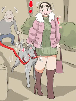 まだ明るい道端で