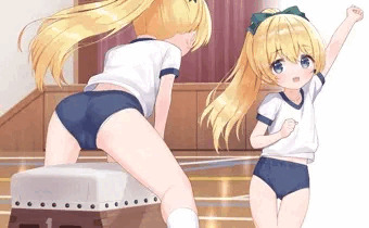 ブルマで跳び箱