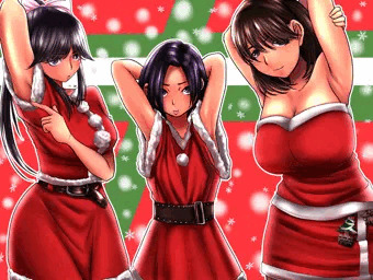 ３人娘　サンタコス