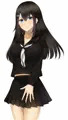 黒髪黒セーラーさん