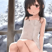 露天風呂で見せてくれる女の子
