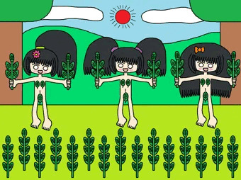 葉っぱの少女たち
