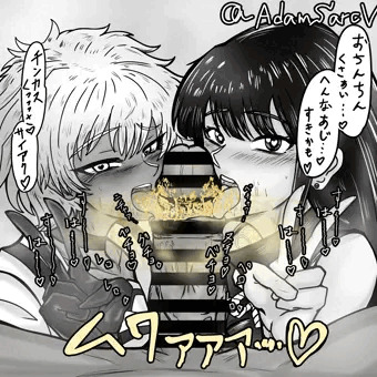 累々戦記の戸神ちゃんと褐色ギャルのチンカスお掃除ダブルフェライラスト
