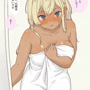 風呂上がりのギャル崎さんと