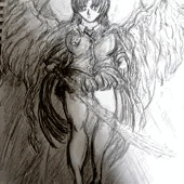 「デジタル過去絵のリメイクアナログ絵」
