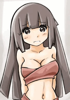 胸を締め付けた格好で石化した場合