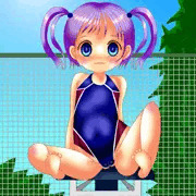 競泳水着少女