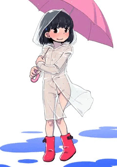 台風一過だ露出子ちゃん