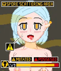 ドット絵　寄生キノコの苗床になる被検体404号