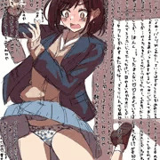 戻ってきたよ、の女子高生水色パンツ