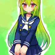 キミドリさんがセーラー服で丸出しお尻えっち+お漏らし