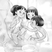 銭湯で。