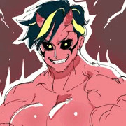 短髪赤鬼さん