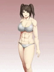 筋肉娘の立ち絵