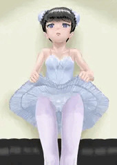 長椅子の上に立って