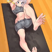 腹筋中ジーナ