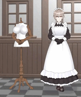 メイドfrn、脱衣、衣服標本