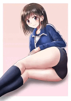 青いジャージの女の子