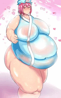 幽々子肥満化ぴっちり着物
