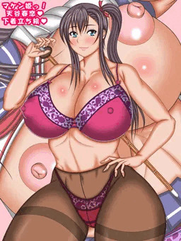 マケン姫っ！天谷春恋の立ち絵で制服バージョンと下着バージョンです！