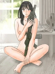 新しい小銃を手にした井ノ上たきな