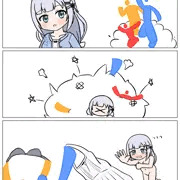 ベ◯ッセのアレに服を奪われるつむつむ
