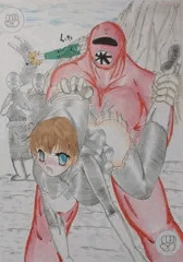 ヒーロー＆怪人カード　①番　どどめ色レンジャー