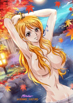 美女と温泉