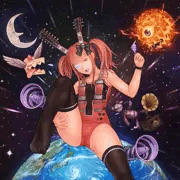 ダブルネックギタースク水 in SPACE