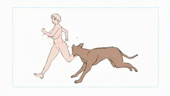 犬と戯れる人妻（習作乙）