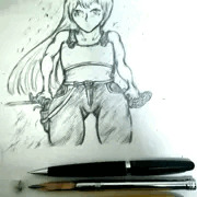 何か少女剣士（作業光景？）