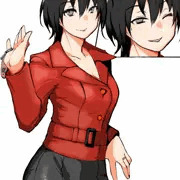 外向けの明るい笑顔と