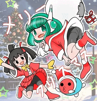 メリークリスマスな太鼓ガール